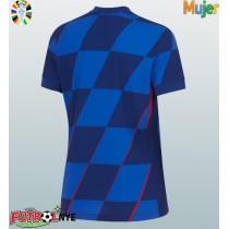 Camiseta Croacia Visitante Equipación para mujer Eurocopa 2024 manga corta